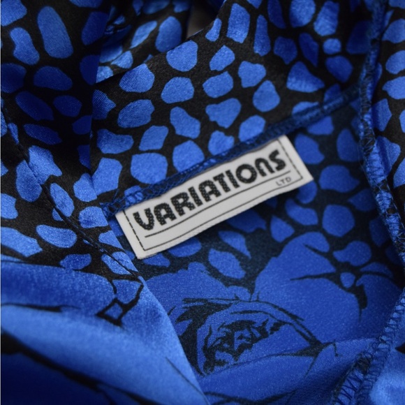 Satin peplum 80’s long sleeve midi dress - Picture 6 of 8